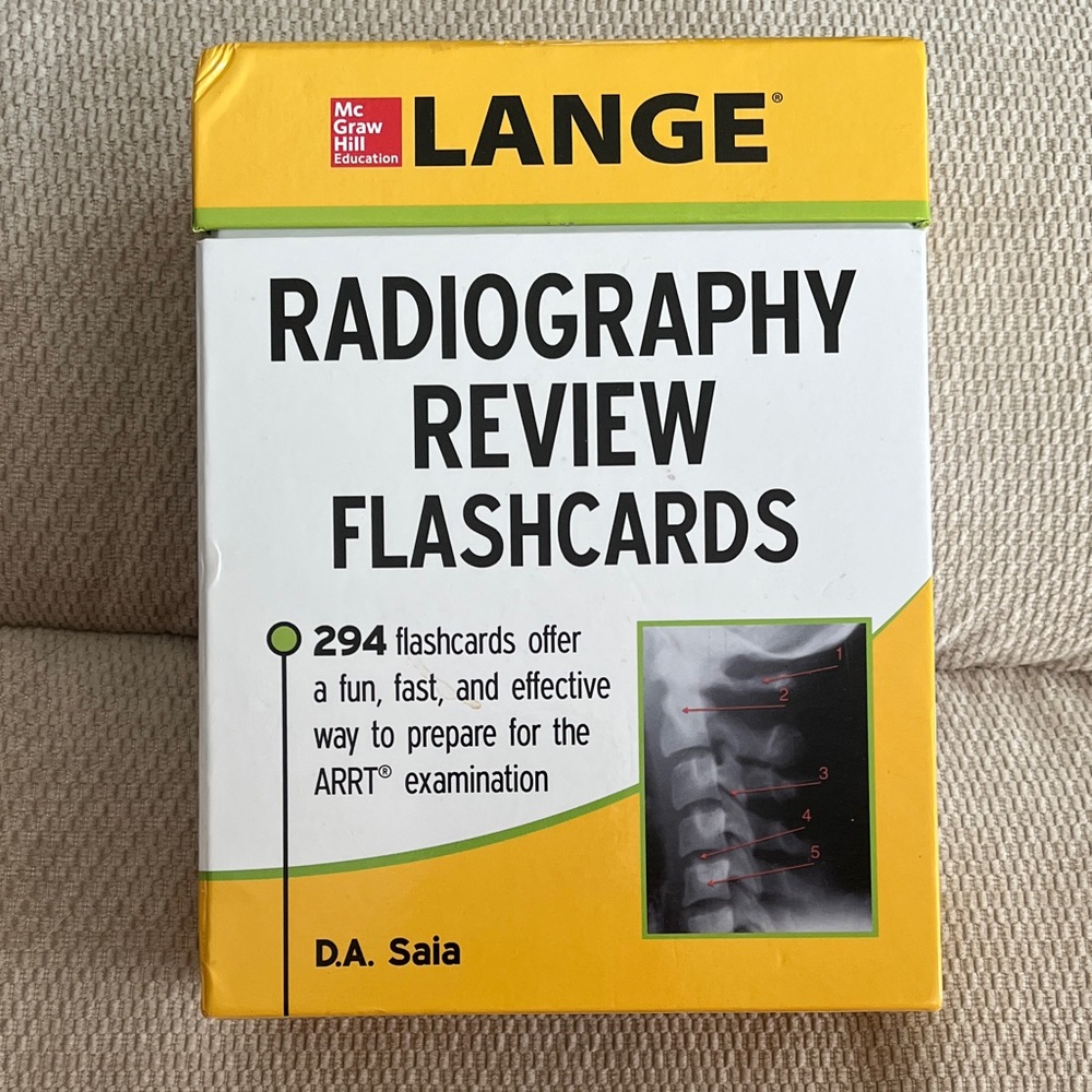 Lange Yellow and White Radiography Flashcards